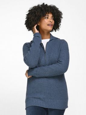 Пуловер с отложным воротником