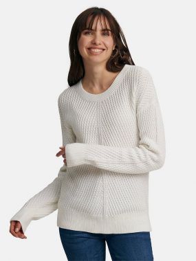 Пуловер с круглым вырезом и чуть спущенными плечами