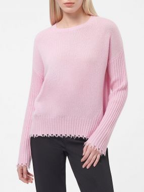 Пуловер с круглым вырезом из шерсти и кашемира