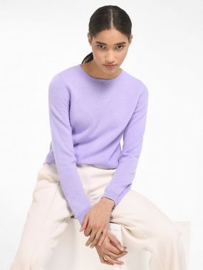 Пуловер с круглым вырезом из 100% кашемира
