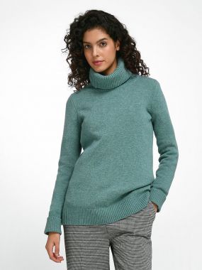 Пуловер с воротником-стойкой